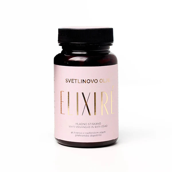 Private label evening primrose oil capsules made from cold-pressed Oenothera biennis seed oil, 100% vegan and organic, available under your own brand by Galex Lab.