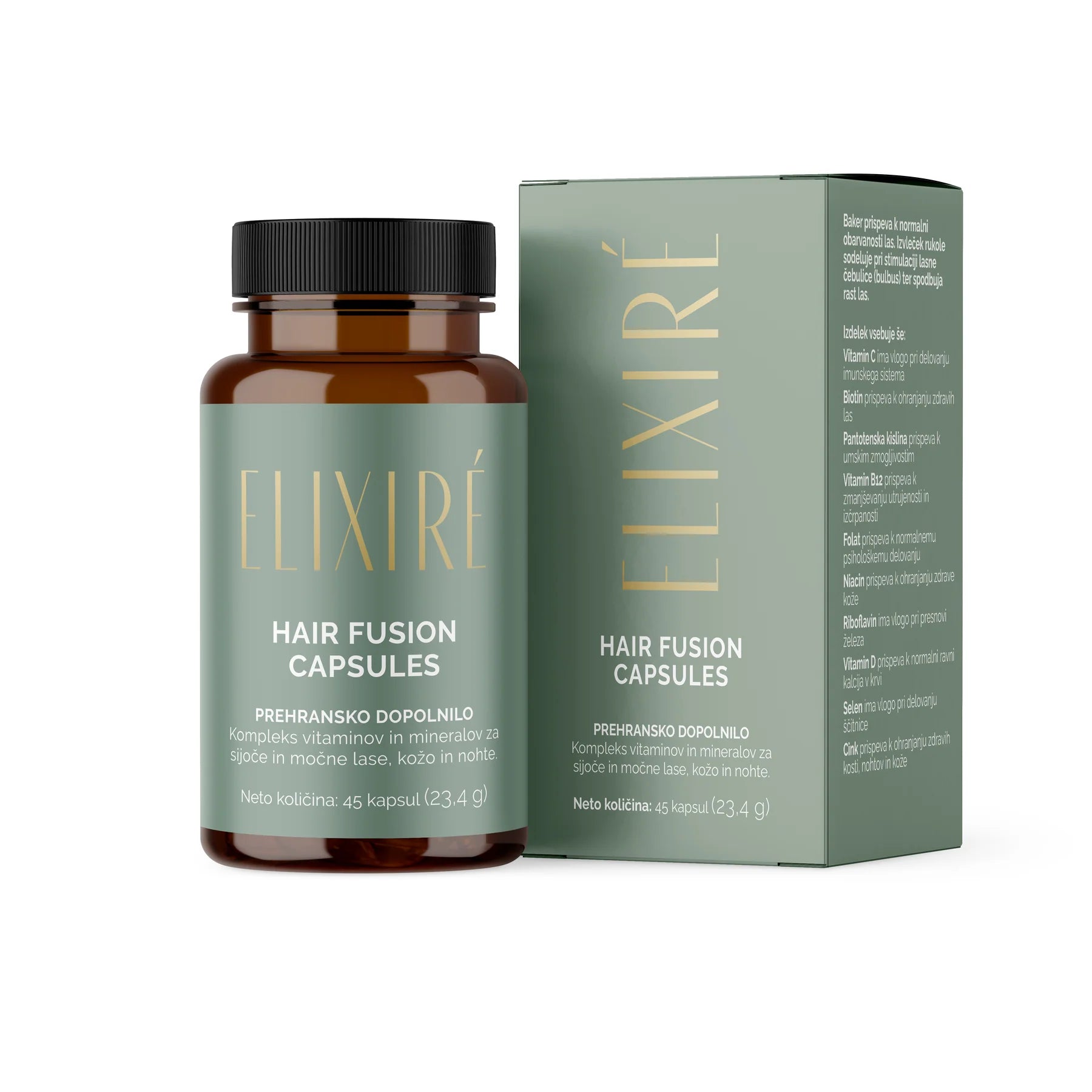 Private label hair, skin and nails supplement capsules with a blend of 15 vitamins, minerals and botanical extracts, developed to support healthy-looking hair, skin and nails from within, available under your own brand by Galex Lab.